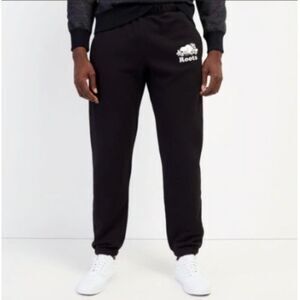 Roots Canada Original Sweatpants Men's M Fleece Jogger Pant Pockets Drawstring